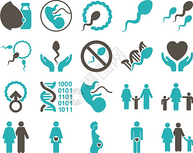 医疗图标集保险细胞排卵遗传学胚胎父亲父母生物药品怀孕图片