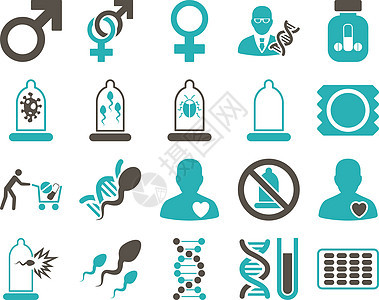 医疗图标集科学情况男性生物性别救护车药品工程小瓶科学家图片
