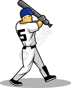 棒球运动员球棒职业肌肉运动力量插图褐色健身帽子垒球图片