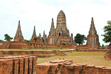 泰国Ayutthaya省老寺遗产旅行历史性宗教建筑学旅游历史寺庙石头文化图片