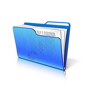 带文件的文件夹反射活页夹数据蓝色计算机办公用品组织贮存技术记忆图片