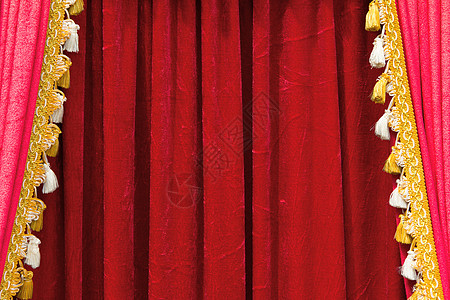 文艺演出红色剧院幕布娱乐舞台纺织品窗帘风格剧场文艺装饰演出天鹅绒背景
