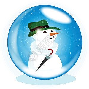 雪人球季节性下雪艺术品艺术地球庆典降雪玩具玻璃雪花背景图片