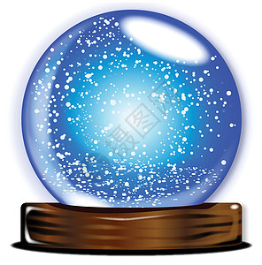 玻璃环球灰风暴魔法艺术品地球运气插图下雪蓝色现象圆形艺术图片