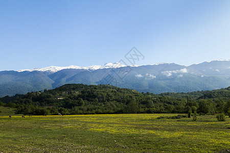 山山脉农村岩石环境蓝色场景森林公园晴天风景天空图片
