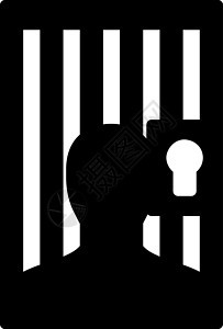 来自的监狱图标犯罪锁孔囚犯刑事逮捕警察惩罚框架警卫法庭图片