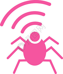 基站天线来自的无线电间谍错误图标技术信号字形昆虫代理人匿名上网隐私工具犯罪插画