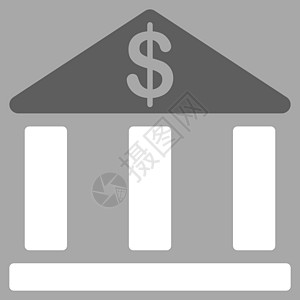 商业双彩集的银行图标店铺图书馆平衡房子背景货币银色经济投资中心图片