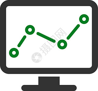 由监测的图标生长进步图表市场金融电视数据监控屏幕监视器图片