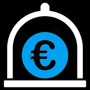 欧元标准图标圆顶银行黑色档案储物柜保险箱字形资本保护货币图片