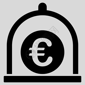 欧元标准图标保险箱店铺收益投资档案圆顶货币储物盒银行资本背景图片