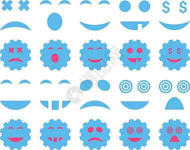 工具 设备 微笑 情感图标字形中心设置电脑齿轮表情工程合作幸福工厂图片