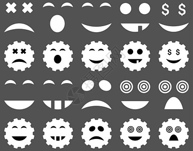 工具 设备 微笑 情感图标工厂桌面幸福符号快乐引擎工程字形设置背景图片