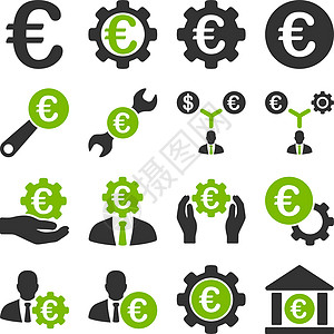 欧元银行业务和服务工具图标经济学家银行家商业桌面字形友谊控制货币商务互联网图片