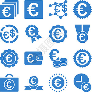 欧元银行业务和服务工具图标平衡图表符号成就证书信用货币飞机电影联盟图片