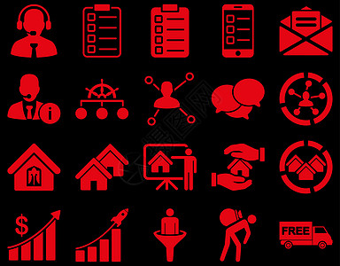 商业 销售 房地产图标集影响财务背景网络条形团体呼叫电子邮件社会电话图片
