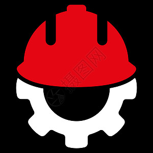 从开发图标工业建筑师配置盔甲头盔工人进步齿轮工作承包商图片