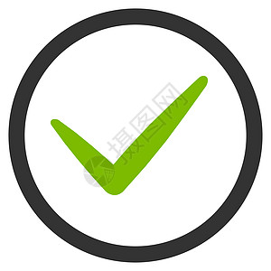 Ok 图标复选字形圆圈圆形验证协议表决投票灰色标记图片
