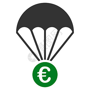 Papachlete 图标金融货币保险财富金子降落伞安全宝藏硬币灰色图片