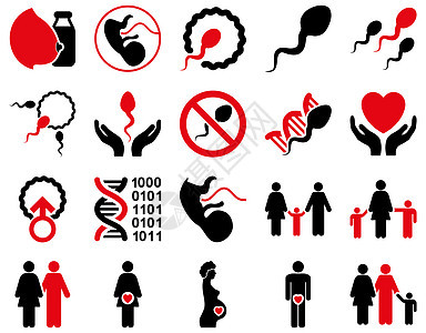 医疗图标集工程卵子怀孕孩子们父母胚胎基因保险急救援助图片