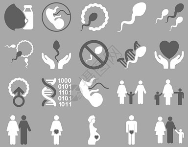 医疗图标集父亲精子卵子基因代码遗传学父母技术生物渗透图片
