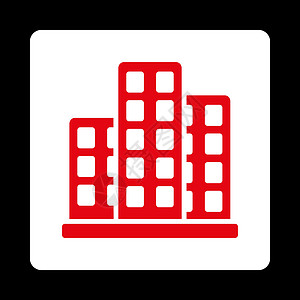 城市图标 来自商业按钮覆盖彩色集房子黑色大都市建筑物背景办公室城邦房地产办公楼圆形图片