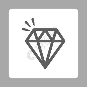 商业按钮的水晶图标 来自集成彩色集束奢华宝藏婚姻火花珠宝钻石石头字形礼物玻璃图片