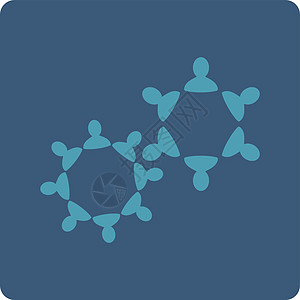 商业按钮覆盖颜色集的合作图标正方形合伙团队合作者社会网络社区人群字形民间图片