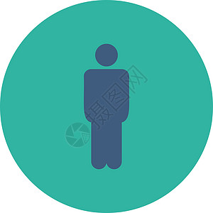 人平板钴和青青色圆环按钮男性字形角色成人身份经理男生反射帐户性格图片