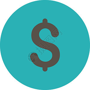 美元平平灰色和青青色圆环按钮现金销售量资金电子商务市场金融信用商业投资薪水图片
