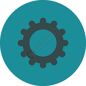 绿色平面软蓝颜色圆环按钮解决方案引擎控制图标力学工厂工具进步创新车轮图片