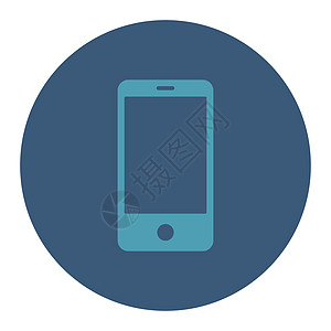 手机界面智能手机平淡青色和蓝色圆环按钮屏幕反应电脑通讯器框架棕榈界面短信触摸屏细胞背景