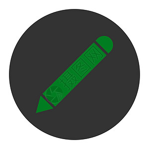 粉笔平板绿色和灰色圆形按钮编辑记事本铅笔签名图标图片