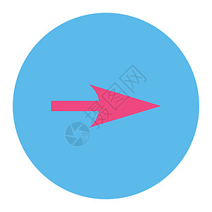 箭头轴 X 平平粉色和蓝色圆环按钮光标导航坐标水平穿透力指针图片