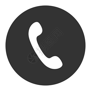 电话平面白色和灰色热线讲话电话号码图标扬声器电讯拨号戒指图片