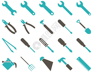 设备和工具 O园艺钳子刀具雾化器喷泉牙科钻头锤子图标集剪贴图片