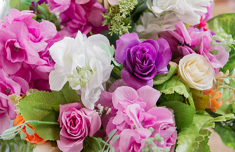 织花花团礼物玫瑰花瓶粉色卡片婚礼丝绸白色花束蓝色图片