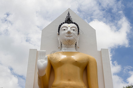 在的 buddha 雕像宗教崇拜白色寺庙蓝色佛教徒天空佛陀雕塑艺术图片