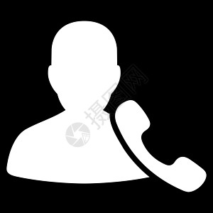 商业集成的电话支持图标接待服务操作员呼叫数字黑色接待员主管员工顾问图片
