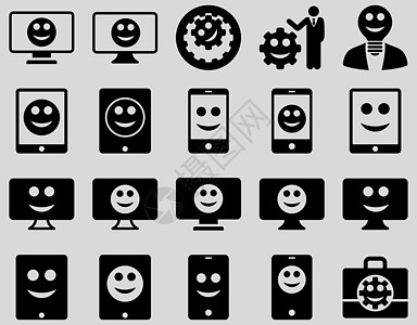 工具 选项 微笑 显示 设备图标乐趣建设者化身中心笑脸字形绘画电脑桌面设置图片