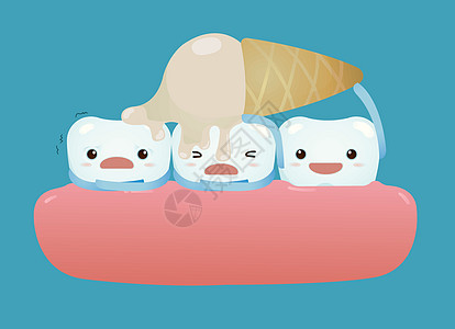 对冰淇淋概念如此敏感的牙齿图片