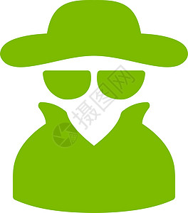 商业双彩集的 Spy 图标调查保镖犯罪代理人字形男人勘探检查员私人数字图片