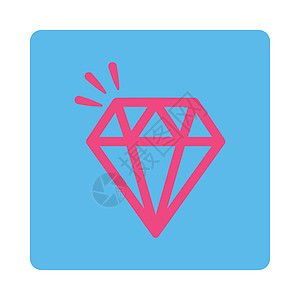 水晶图标粉色玻璃火花透明度宝藏钻石奢华珠宝首饰字形图片