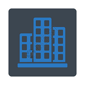 城市图标酒店蓝色正方形建筑物财产大都市办公楼村庄圆形城邦图片