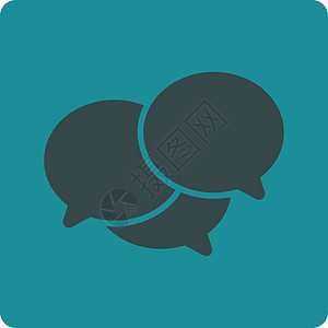 Webinar 图标讨论字形社会气球蓝色气泡短信研讨会圆形博客图片