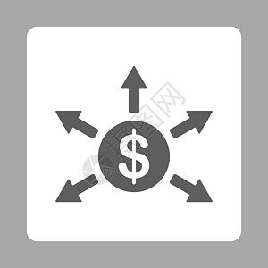 现金外出图标社会硬币市场商业网络银色金融按钮合作分发图片