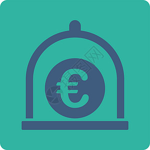 欧元标准图标保险箱金融正方形资本按钮存钱罐安全投资储物盒金库图片