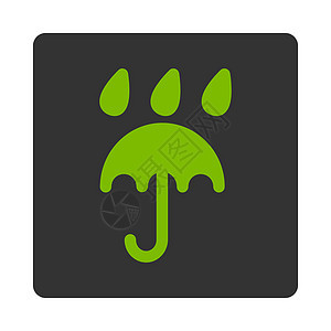 雨保护图标圆形风暴气候阳伞安全下雨预报雷雨正方形灰色图片