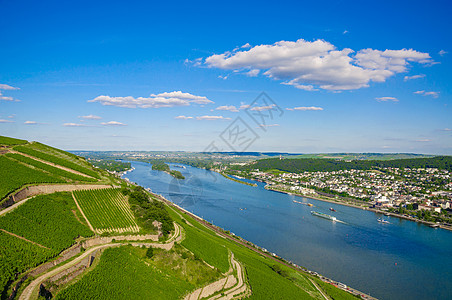 德国里因兰-普法尔兹附近莱茵河图片