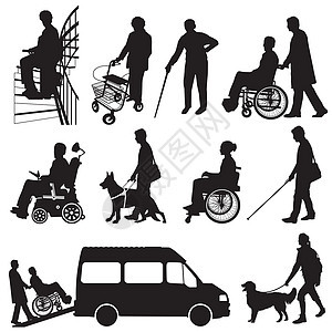 残障人士障碍卫生升降机行为护理康复帮助保健楼梯医院背景图片